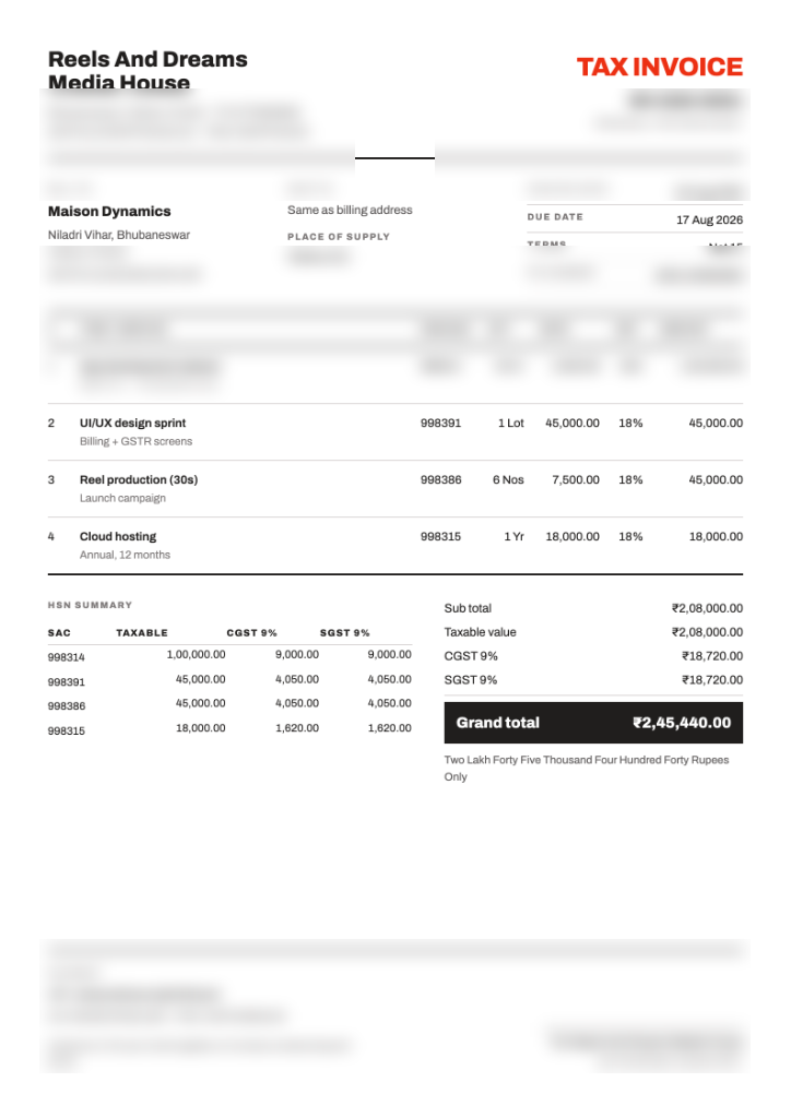 Classic Corporate PDF Invoice Template